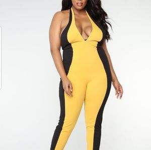 Mustard/Black Jumpsuit